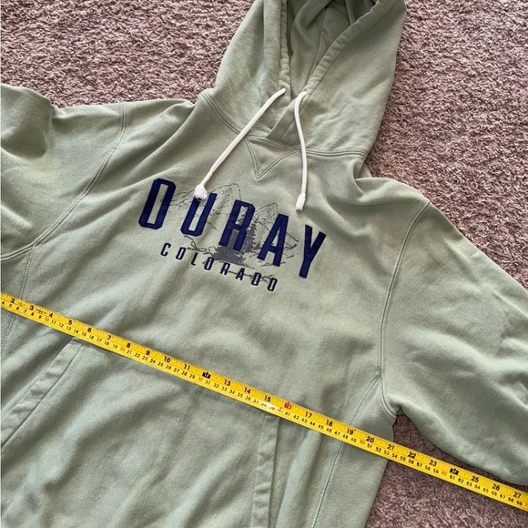 Ouray Colorado Champion Reverse Weave Hoodie Green Men Size Medium - Picture 4 of 5